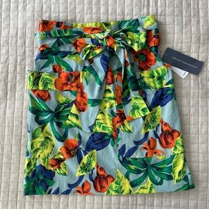 French Connection floral paper bag skirt